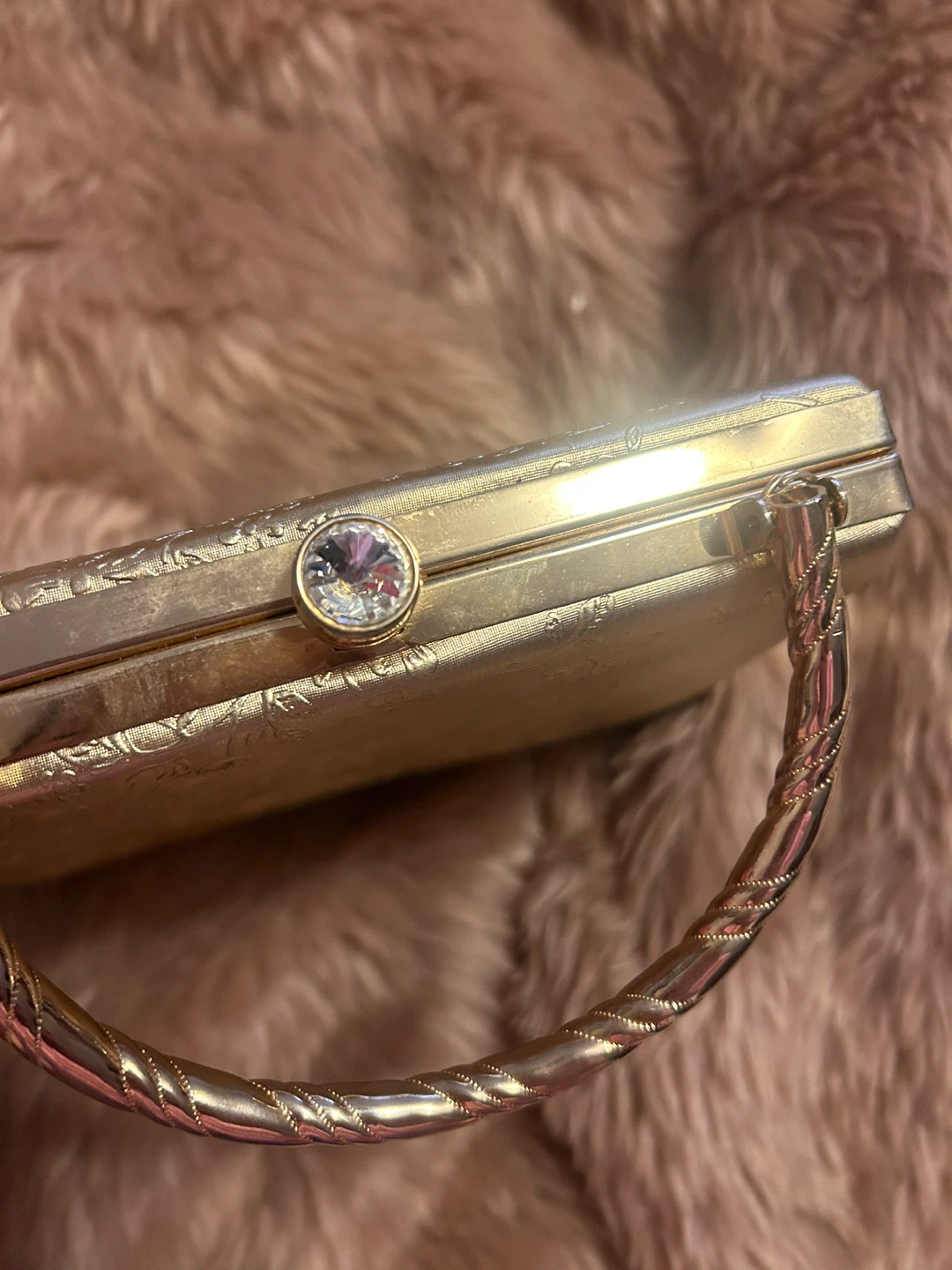 VINTAGE 1970 FARNELL PARIS GOLD EVENING CLUTCH - photo 3