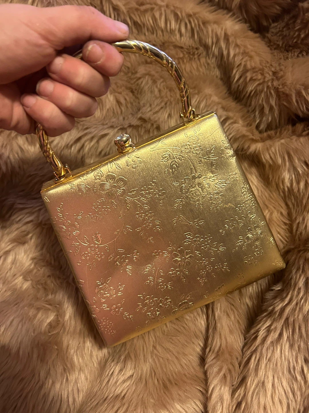VINTAGE 1970 FARNELL PARIS GOLD EVENING CLUTCH - photo 2