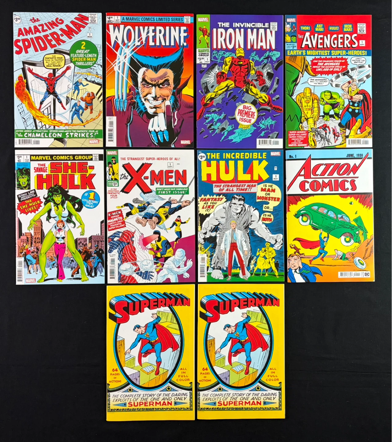 Marvel & DC Facsimile Comic Book Lot. NM/M