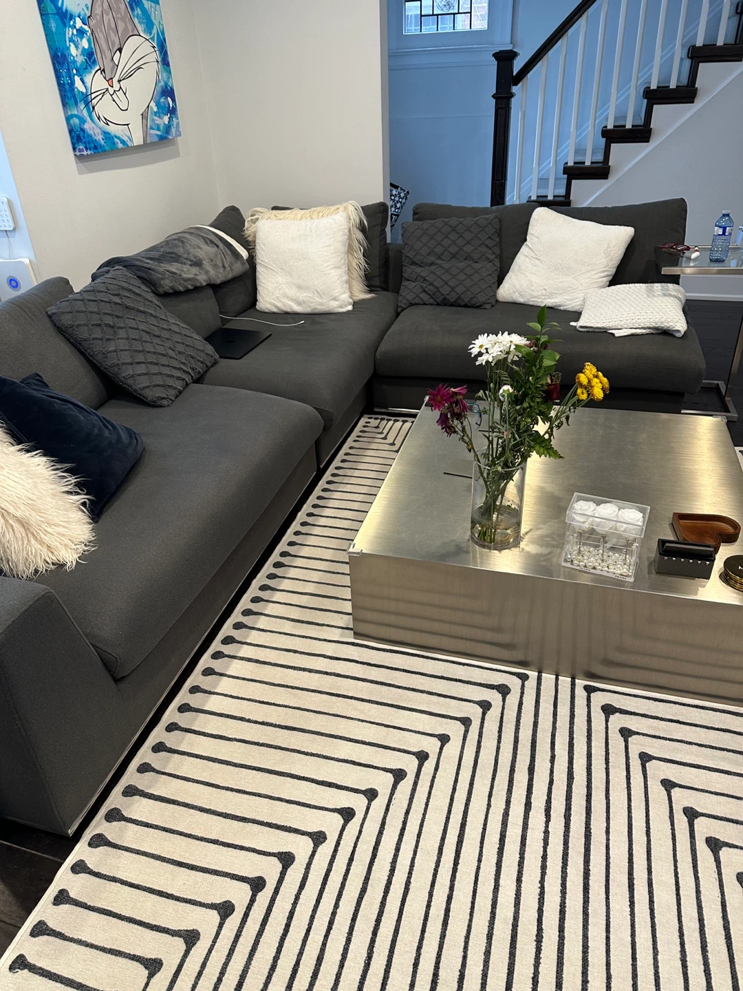 L-shaped sectional couch