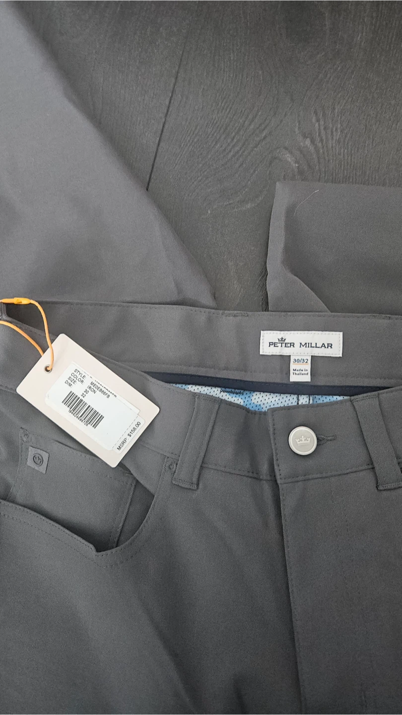 Peter Millar "Crown Sport" Pants - Grey - 30/32 - photo 3