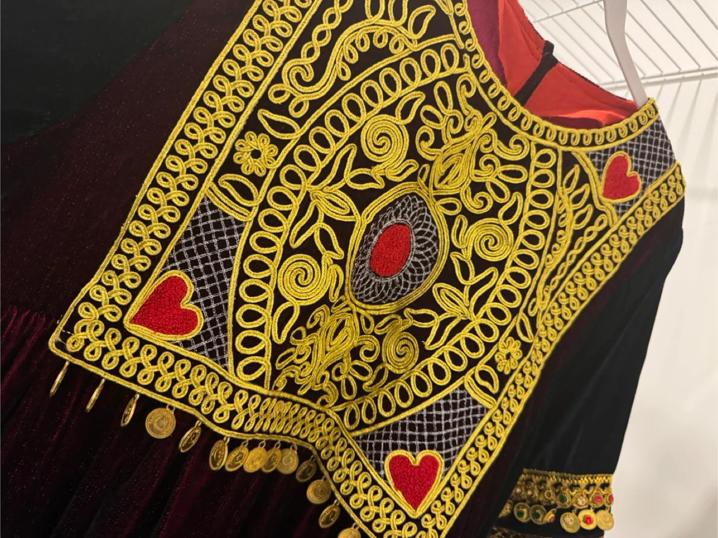 Embroidered Velvet Dress - photo 2