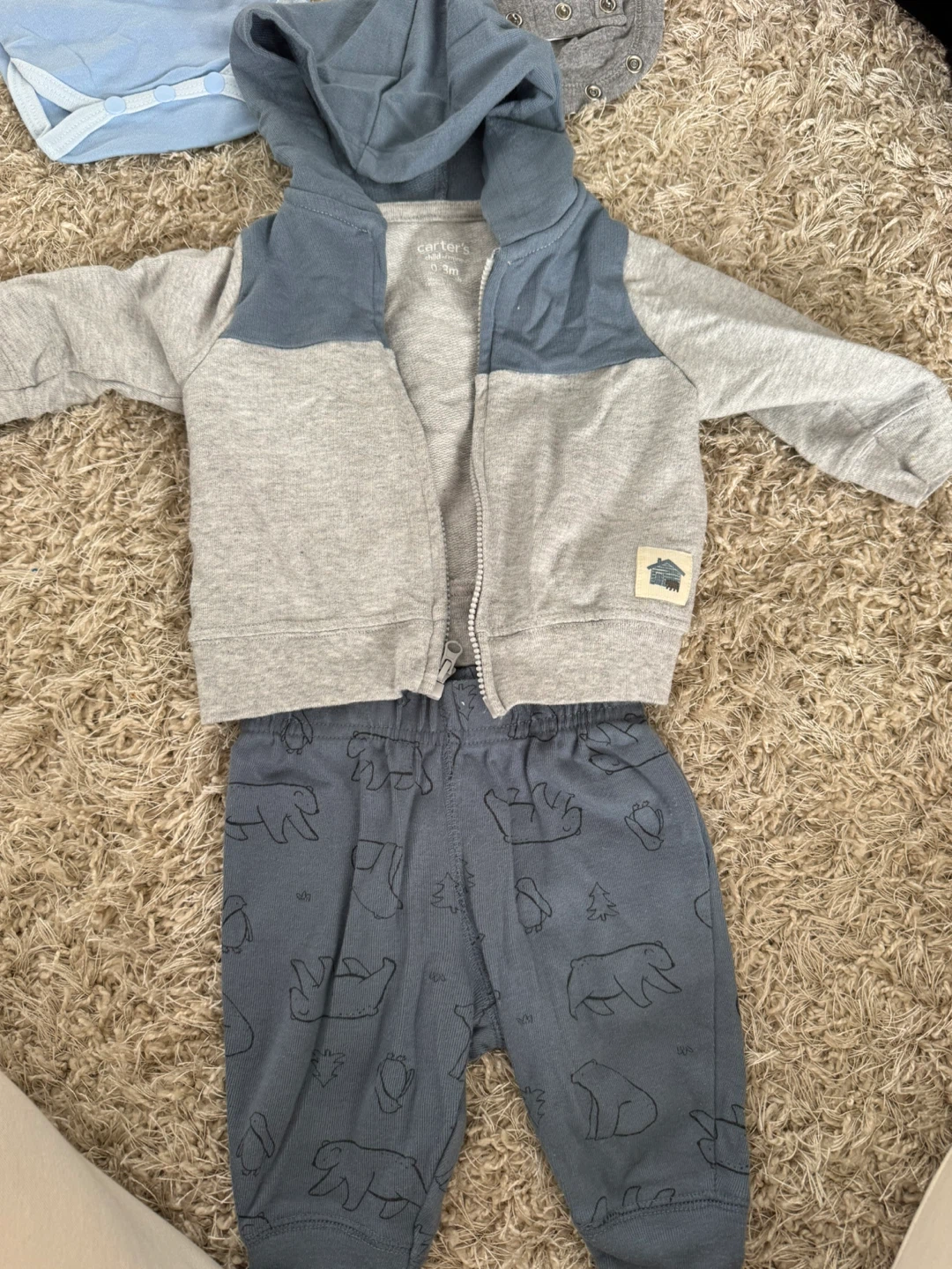 Carter's Child of Mine Baby Bear Print Outfit 0-3m