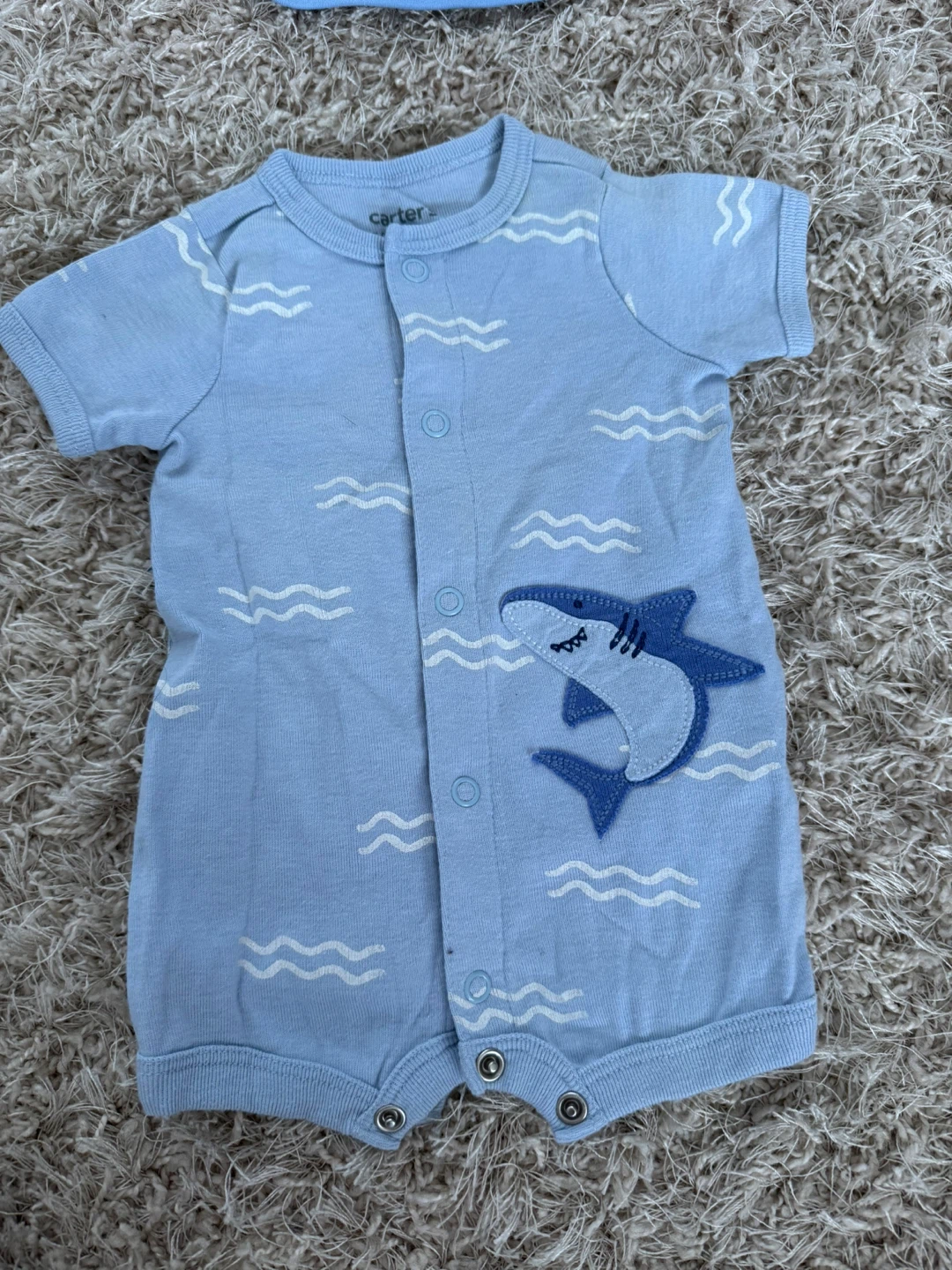 Carter's Baby Boy Newborn (0-3M) Shark Bodysuit