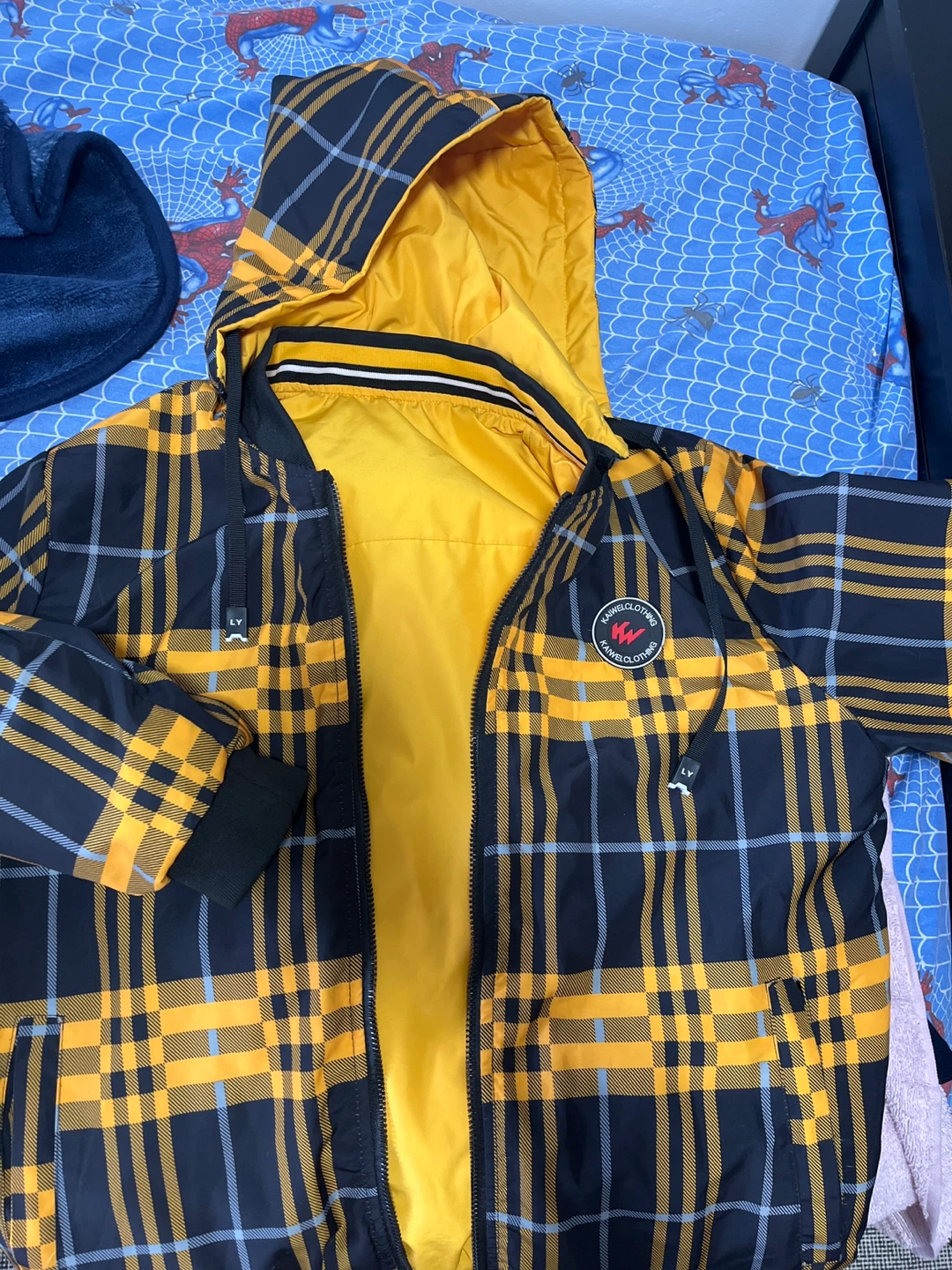 Kawel Clothing Plaid Hooded Jacket