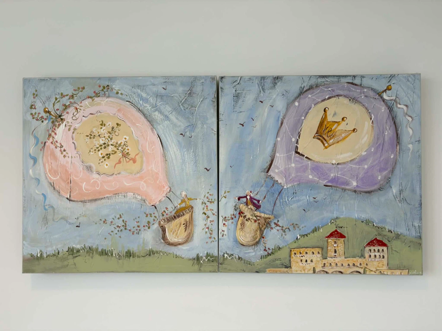 Vintage Diptyque Hot Air Balloon Art
