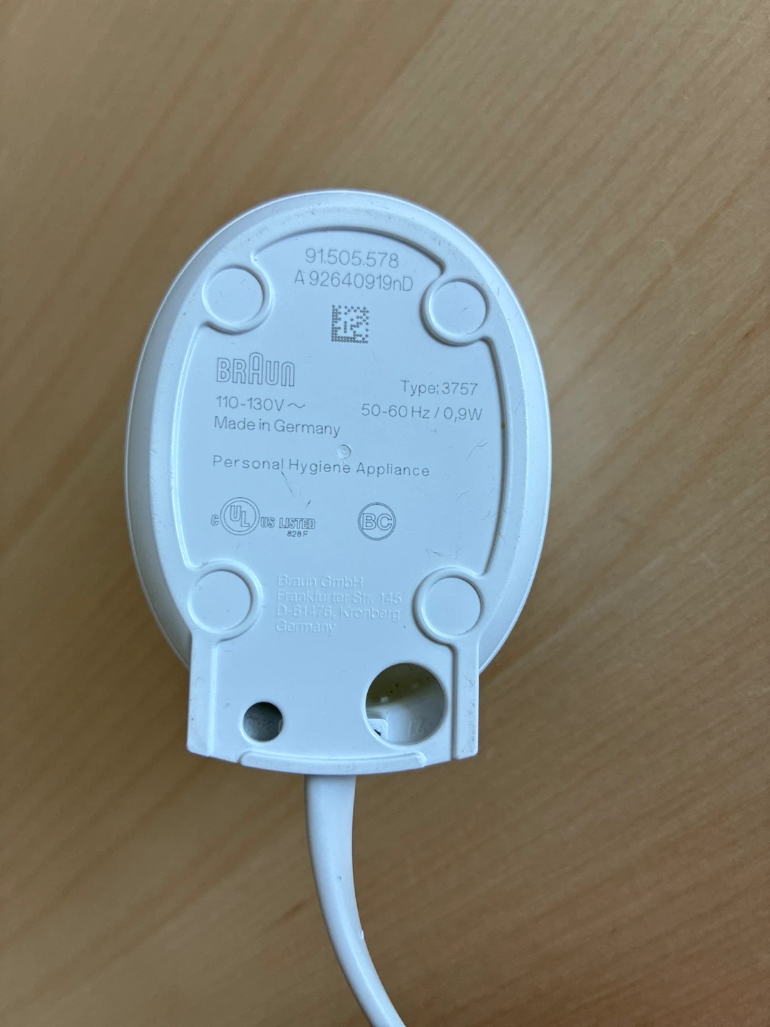 Braun Electric Toothbrush Charger Type 3757 - photo 2