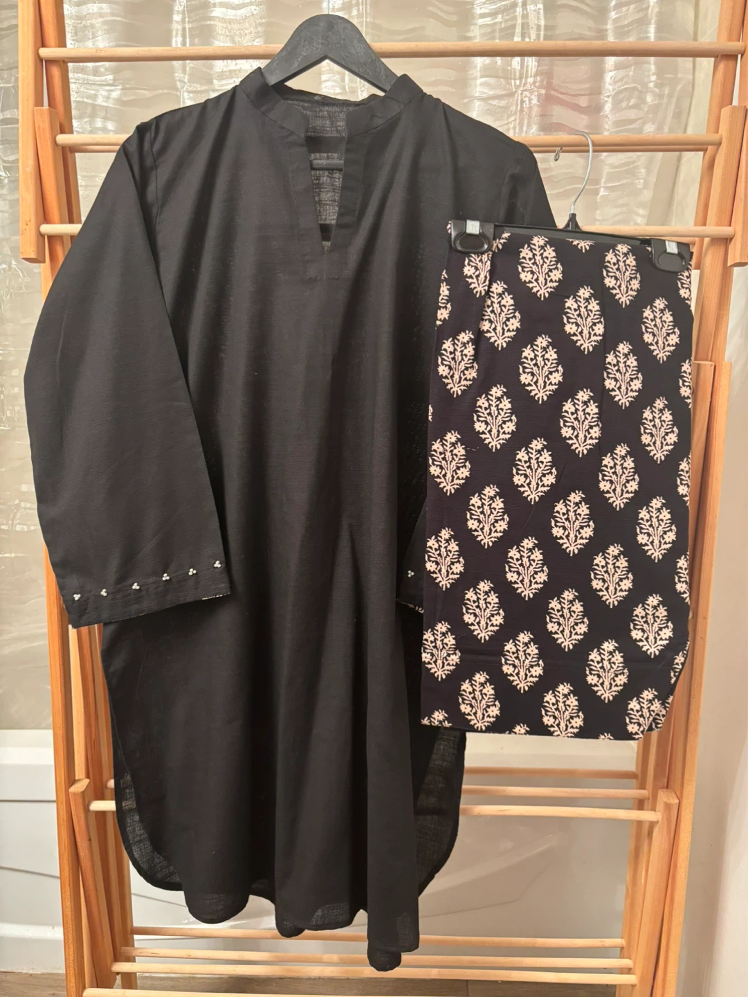 Black Kurti and Pants Set
