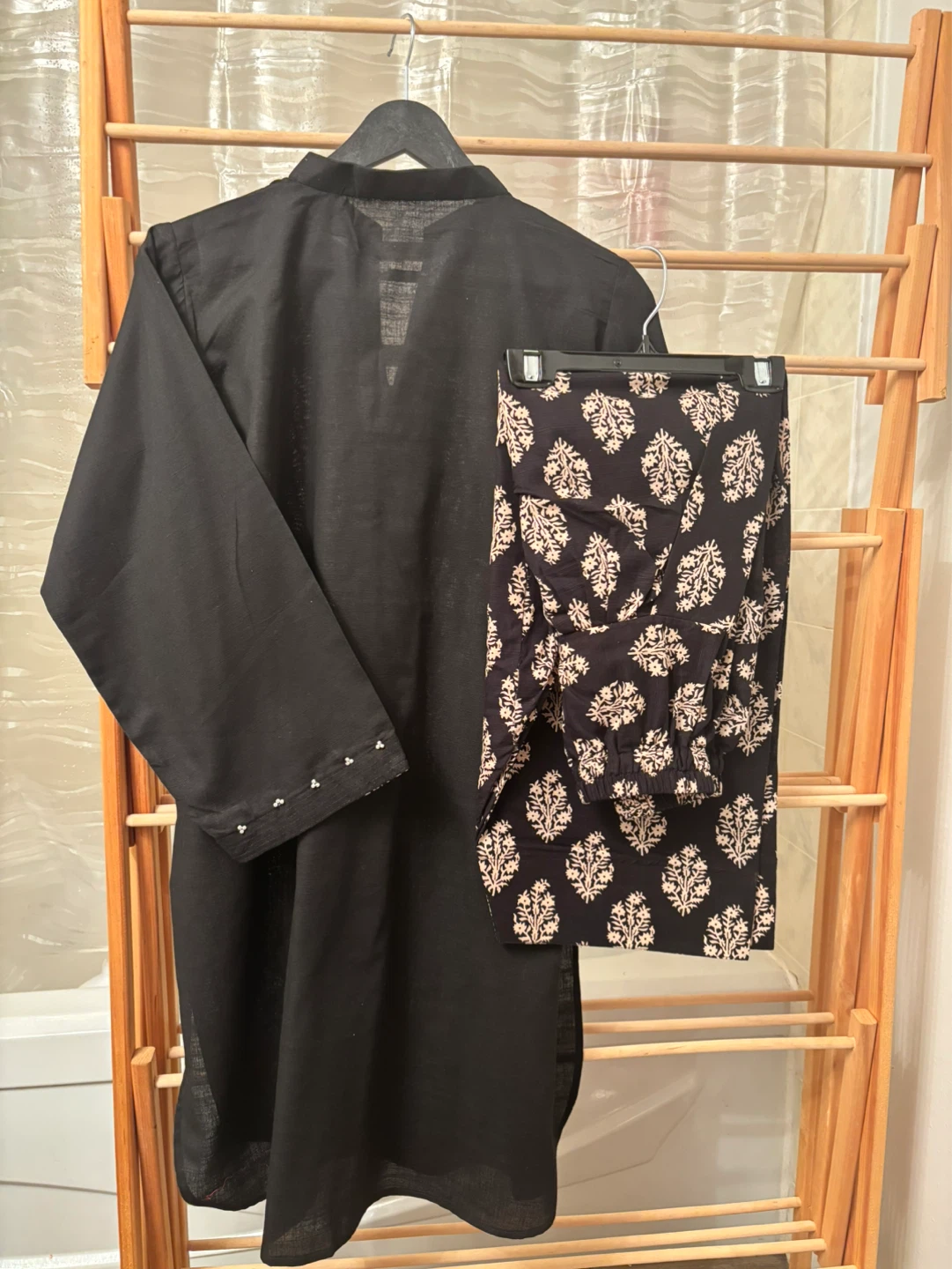 Black Kurti and Pants Set - photo 4