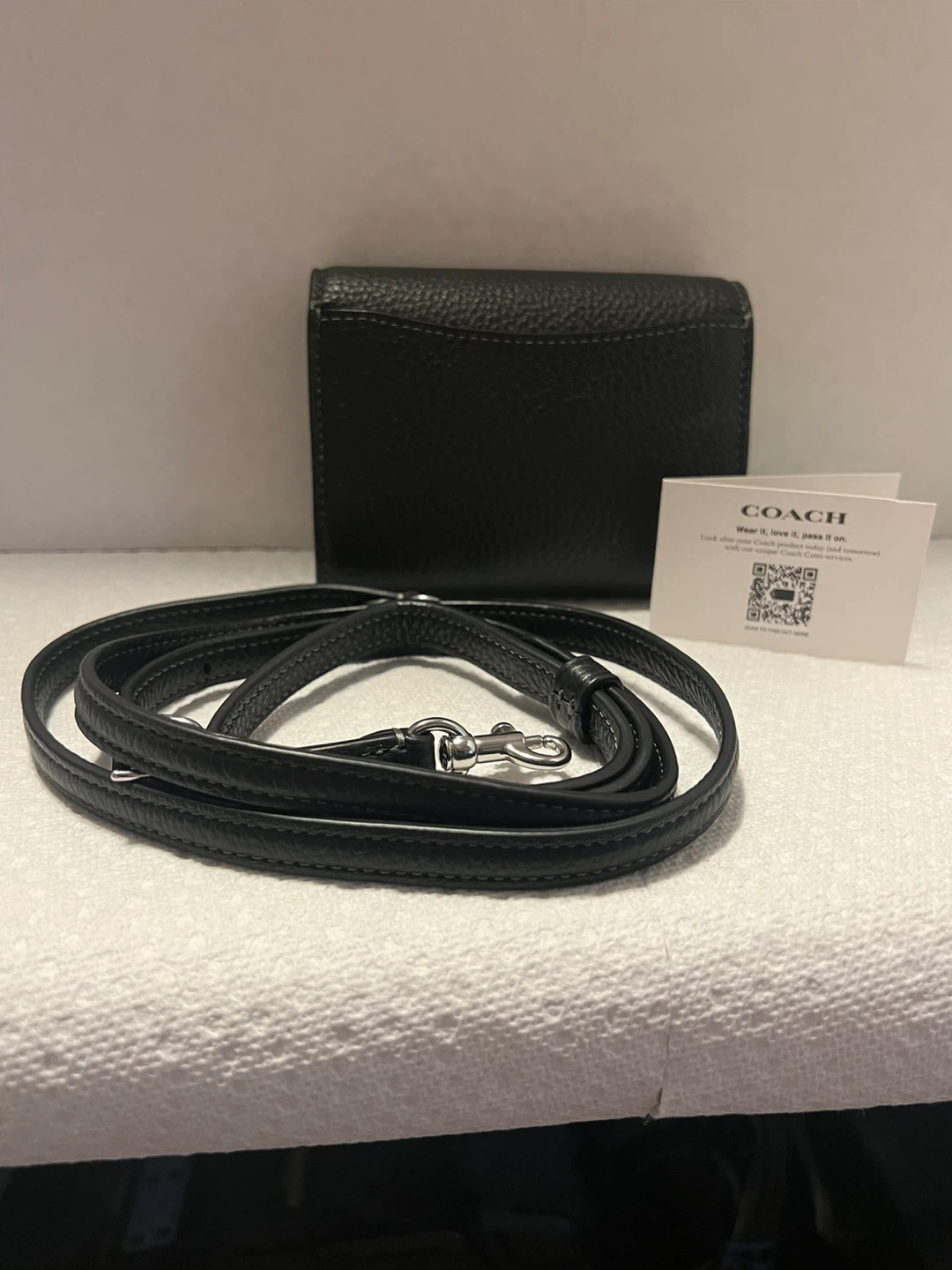Coach Black Leather Flap Card Wallet - photo 5
