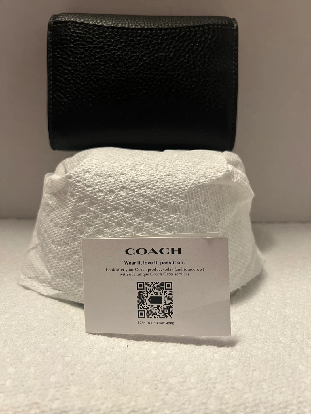 Coach Black Leather Flap Card Wallet - photo 3
