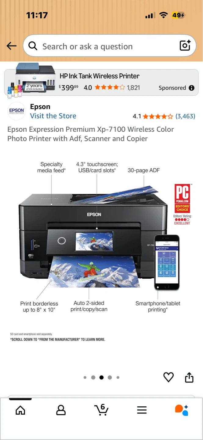 Epson Expression Premium XP-7100 Wireless Color Photo Printer - photo 3