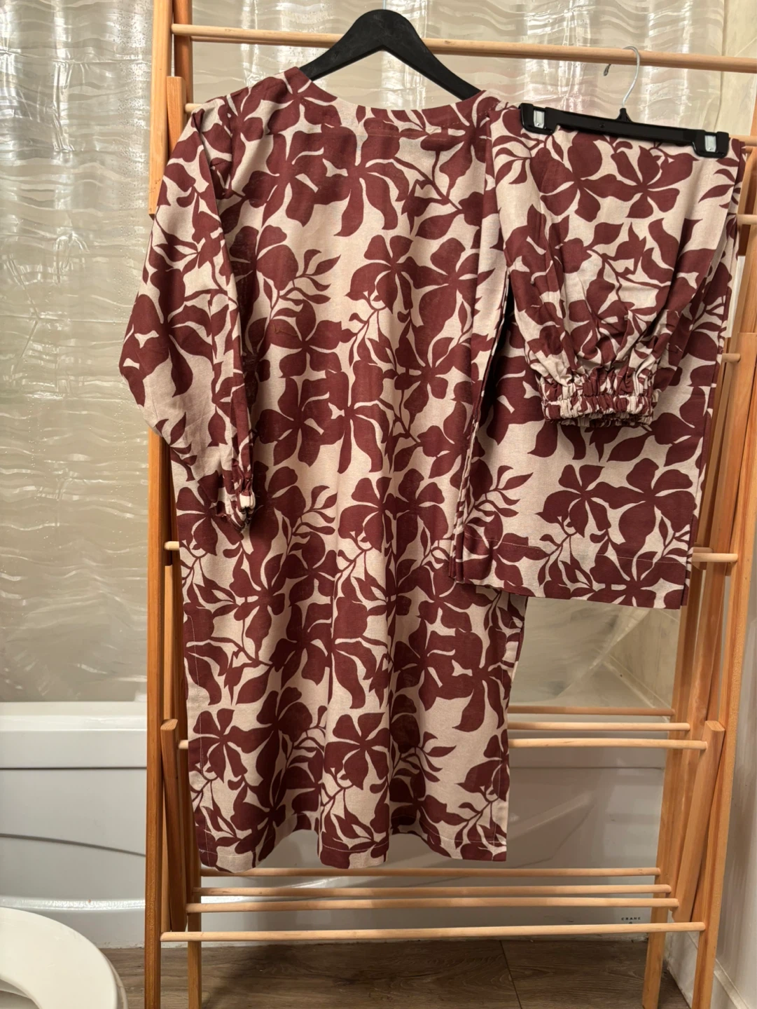 Brown Floral Linen Set - photo 4