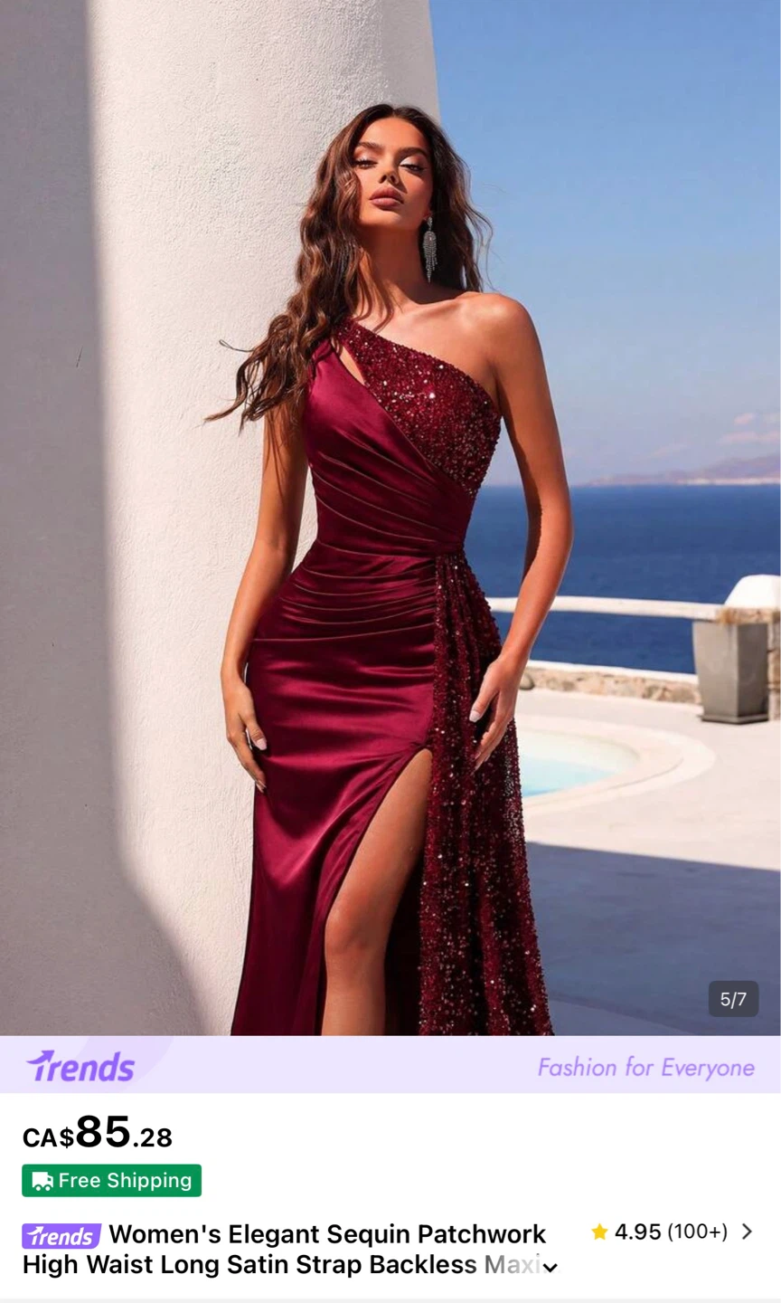 Prom dress. Trends Women's Elegant Sequin Long Dress - photo 3