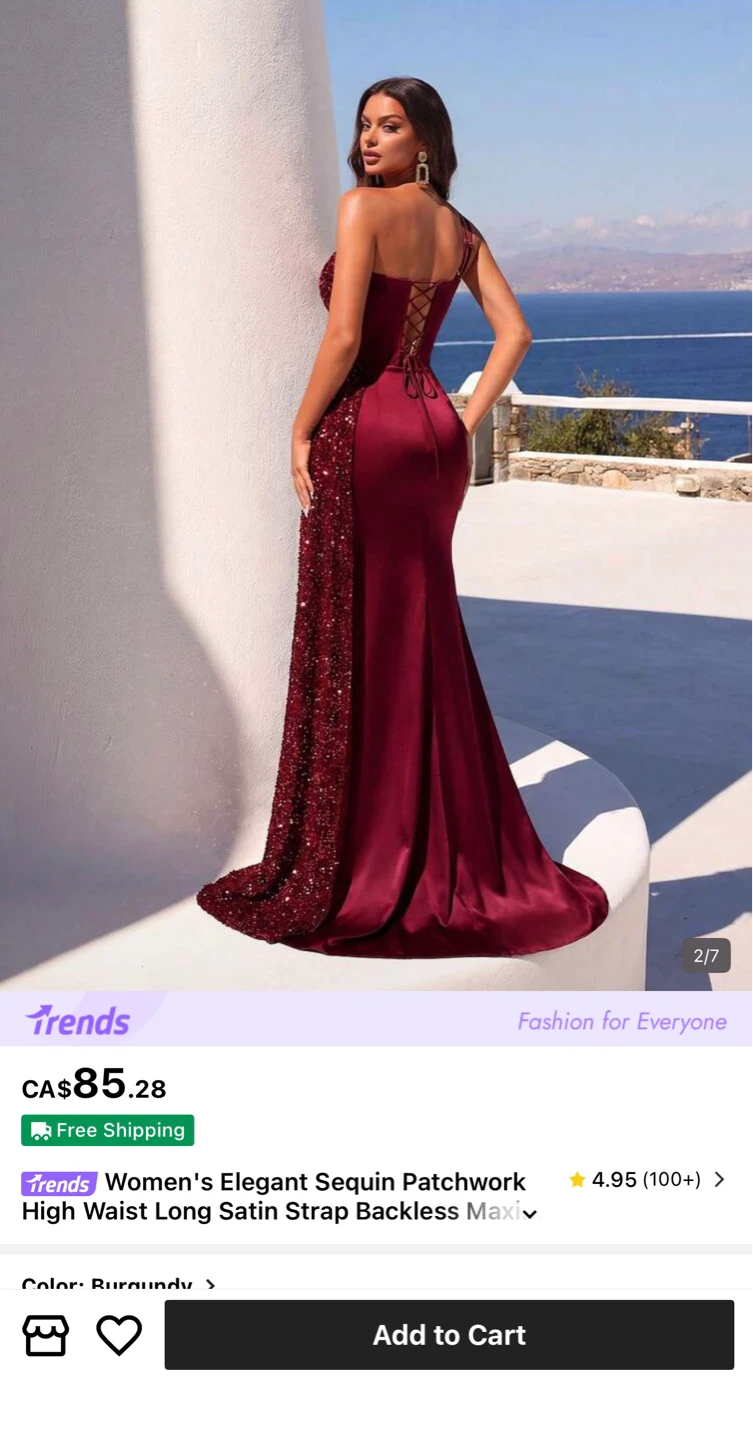 Prom dress. Trends Women's Elegant Sequin Long Dress - photo 2