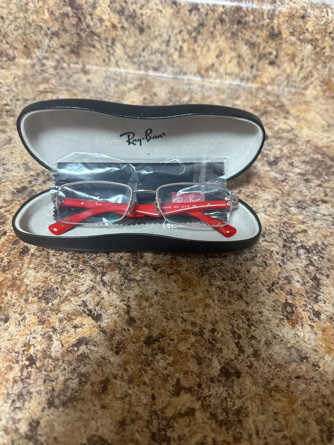 Ray-Ban Red Metal Frame Eyeglasses