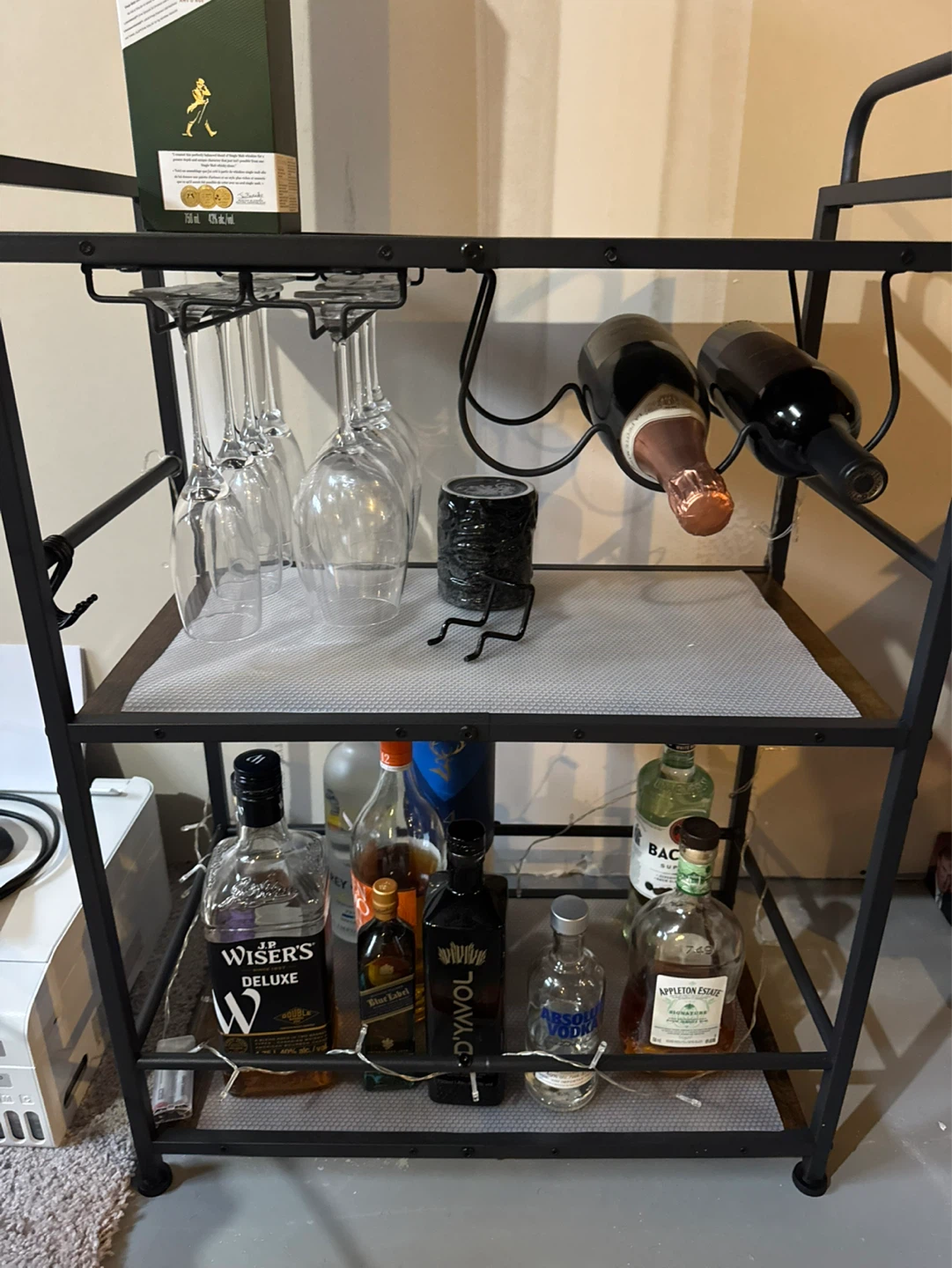 Black Metal Bar Cart - photo 2