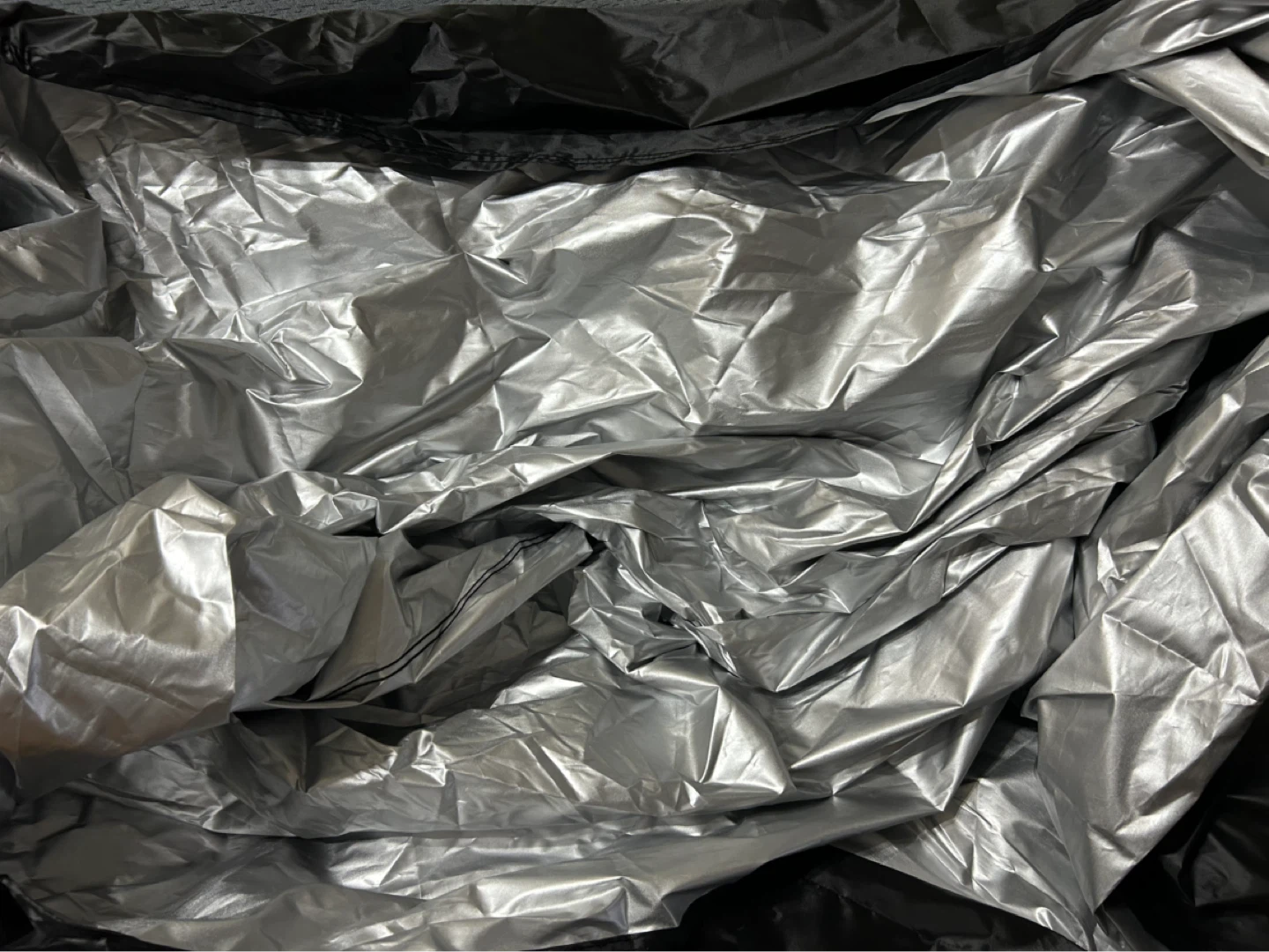 New-Black and silver  Car Cover with Reflective Strips - photo 5