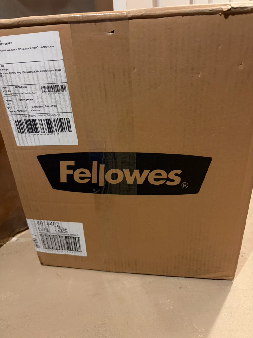 Fellowes Powershred 12015 12-Sheet Cross-Cut Paper Shredder