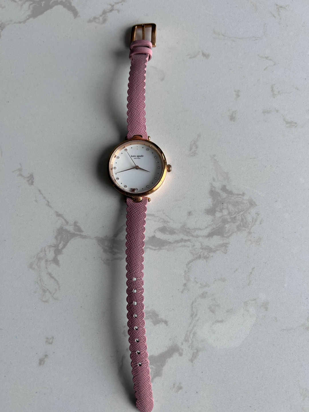 Kate Spade Pink Scalloped Strap Watch