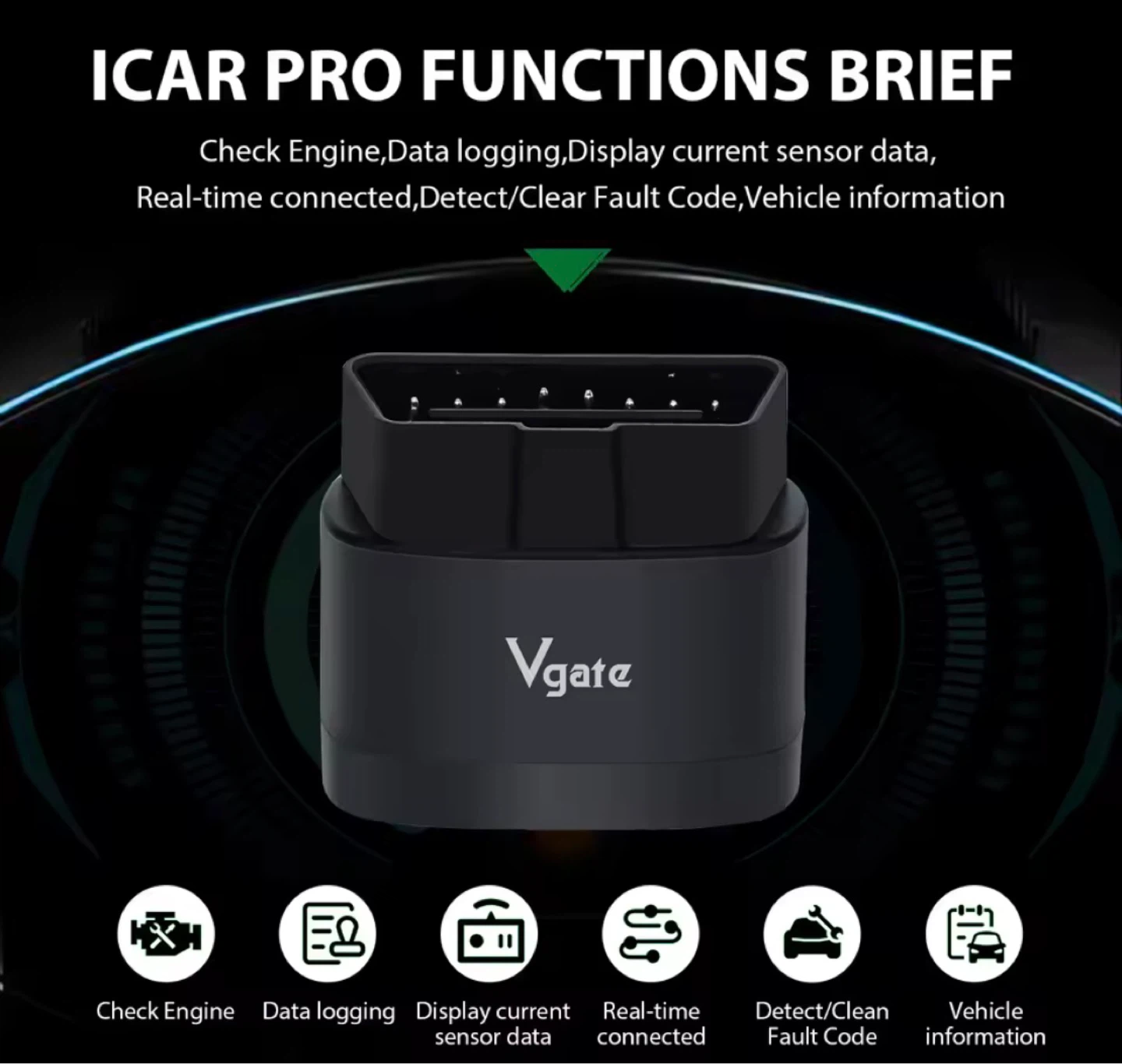 NEW Vgate iCar Pro 2S ELM327 Bluetooth 5.2 V2.3 Car OBD Scanner - photo 4