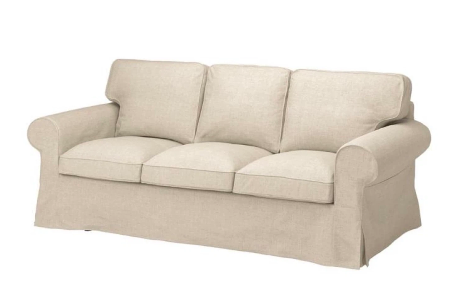 IKEA Comfortable 3-Seater Sofa with Accent Pillows