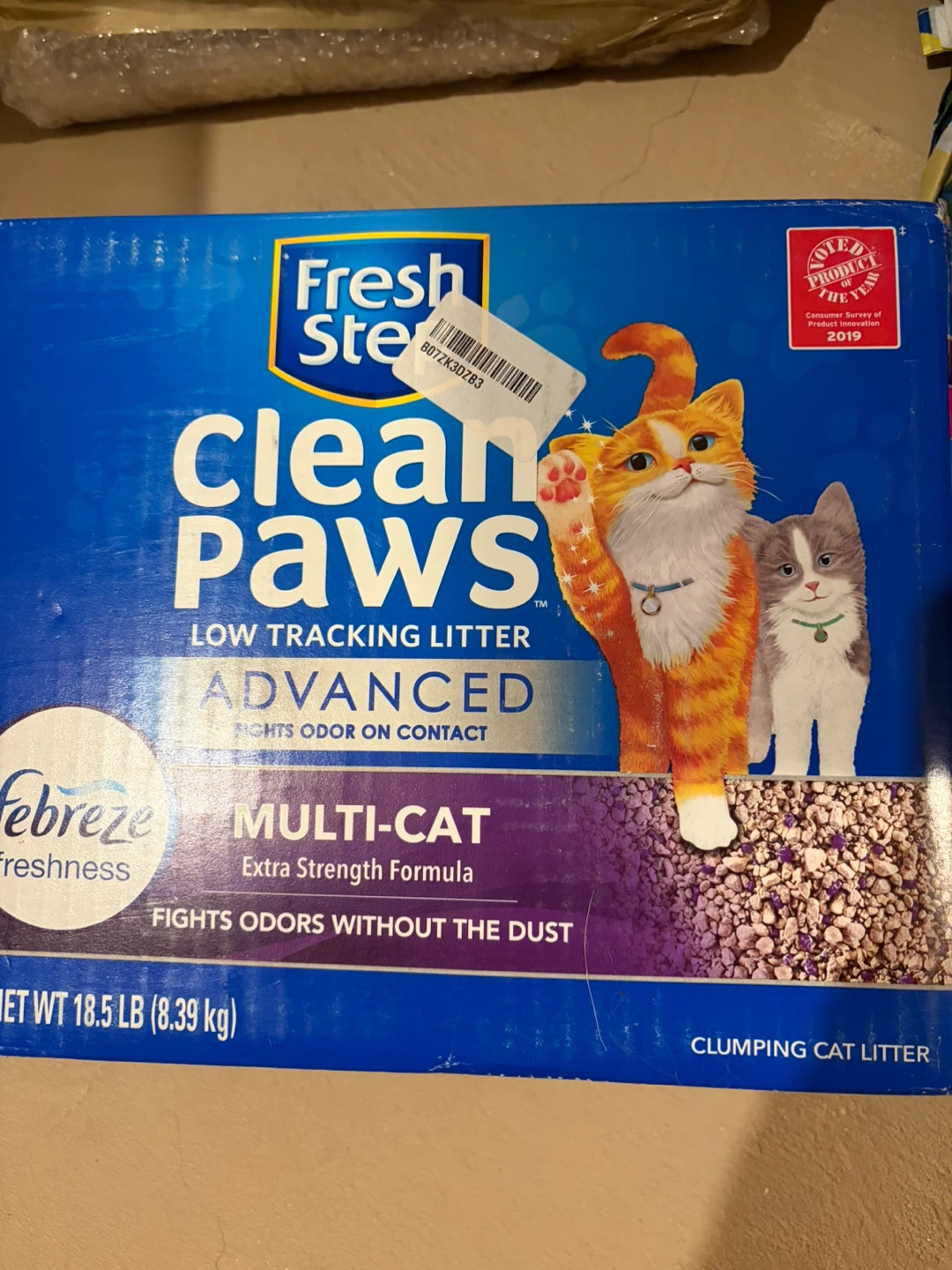 Fresh Step Clean Paws Advanced Multi-Cat Litter - 18.5 lb
