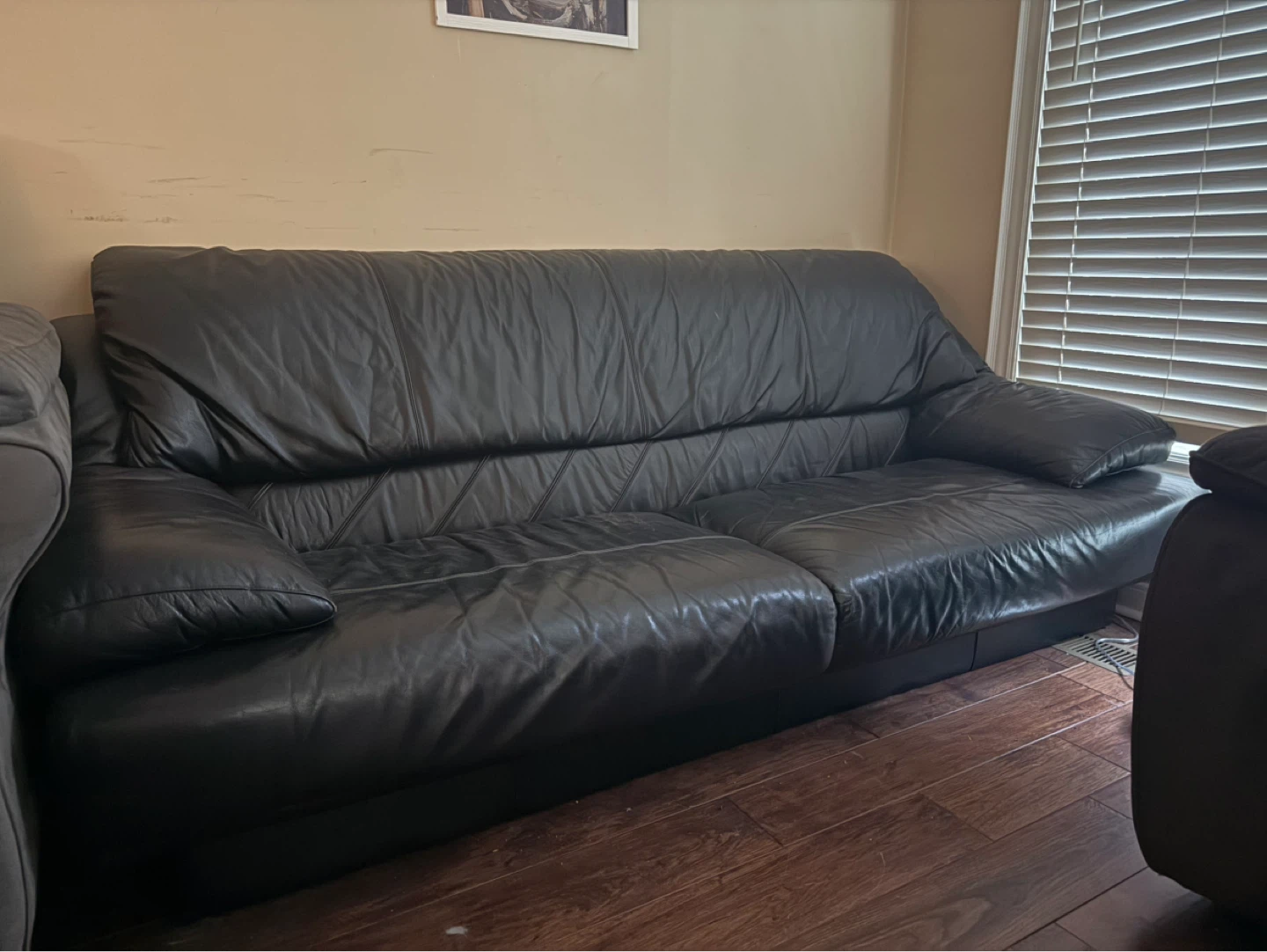 Black Leather Sofa