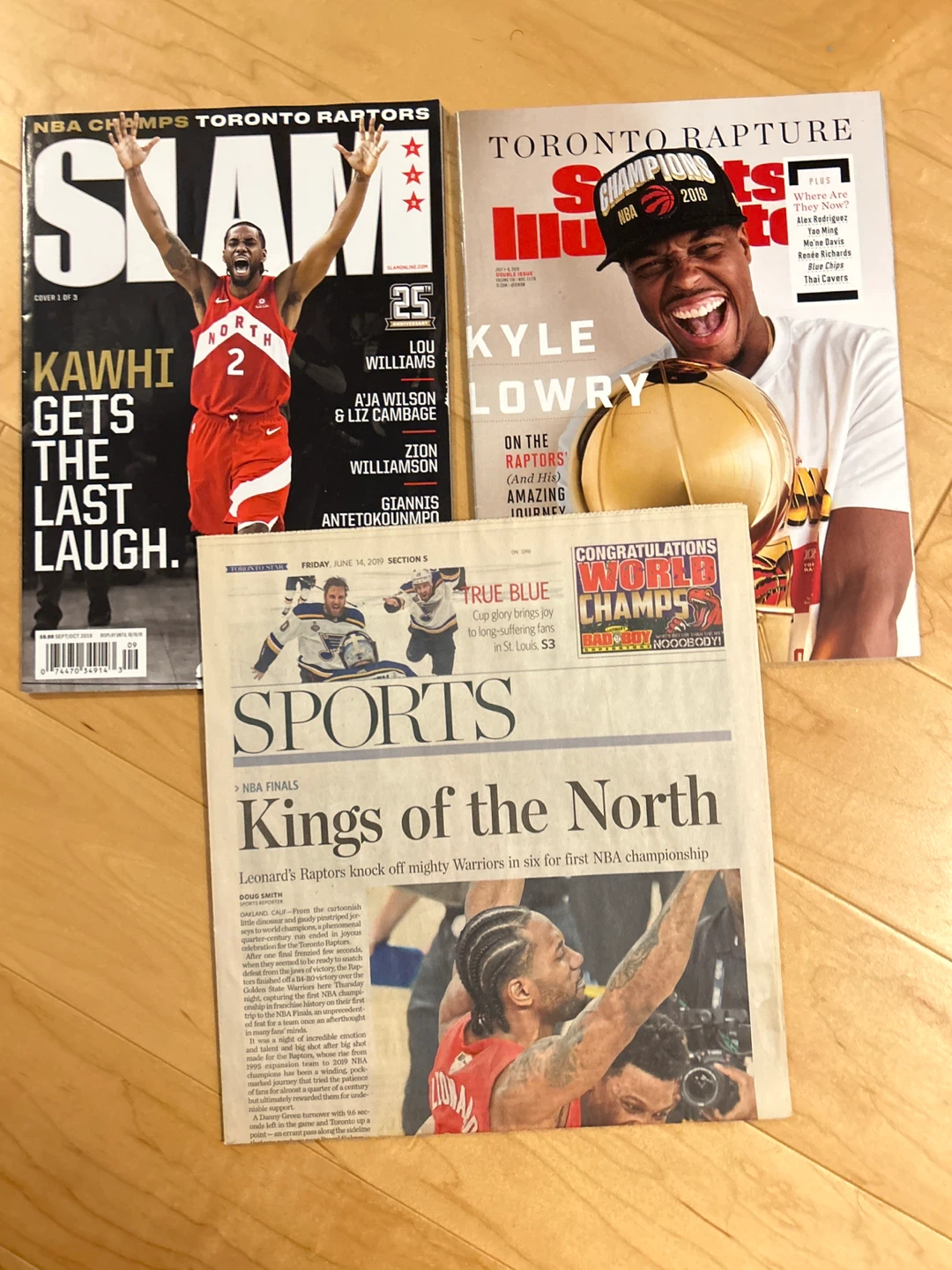 SLAM Magazine, Sports Illustrated, and Toronto Star Sports Cover