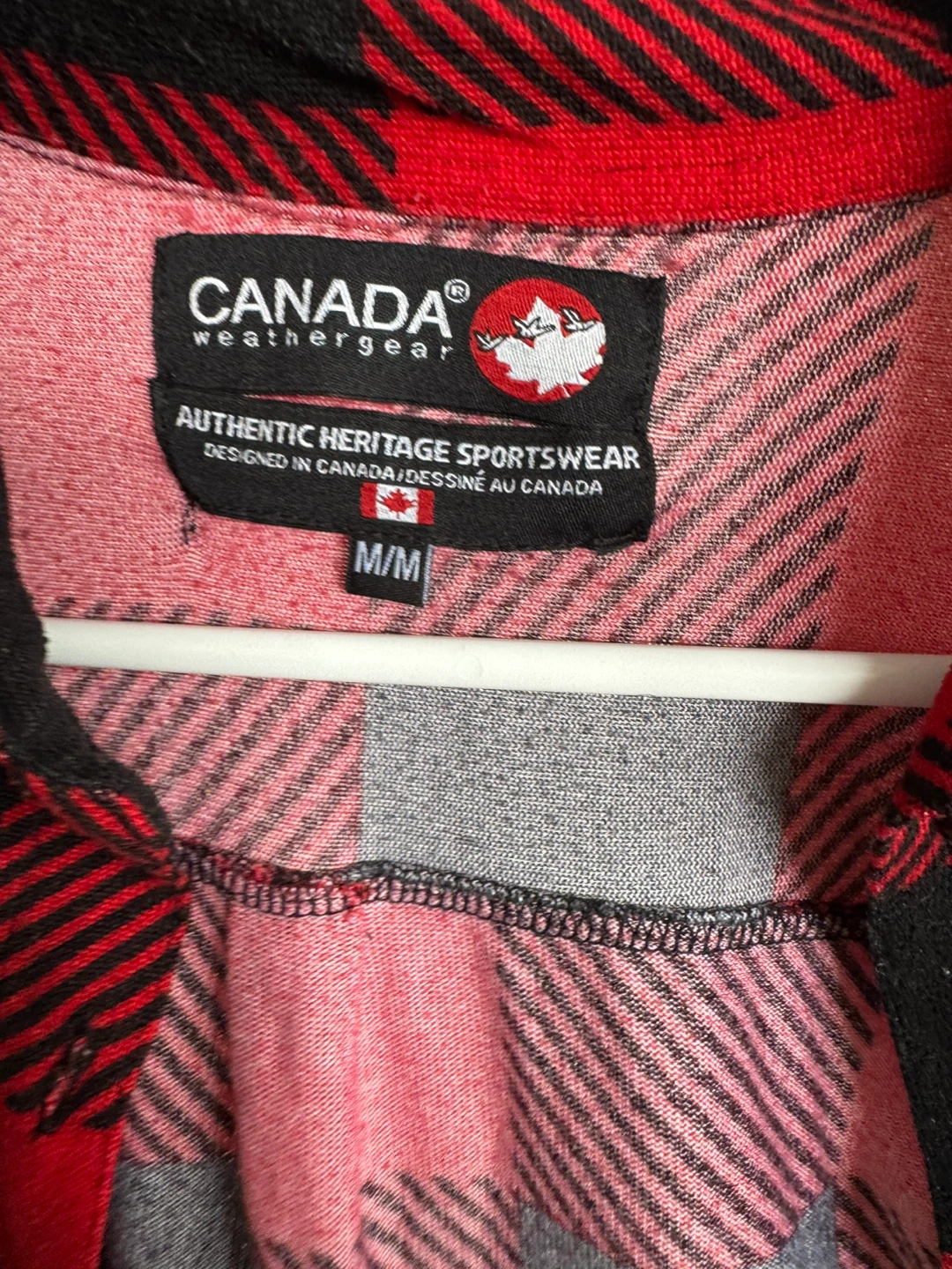 Canada Weathergear Flannel Shirt M/M Red/Black Plaid - photo 2