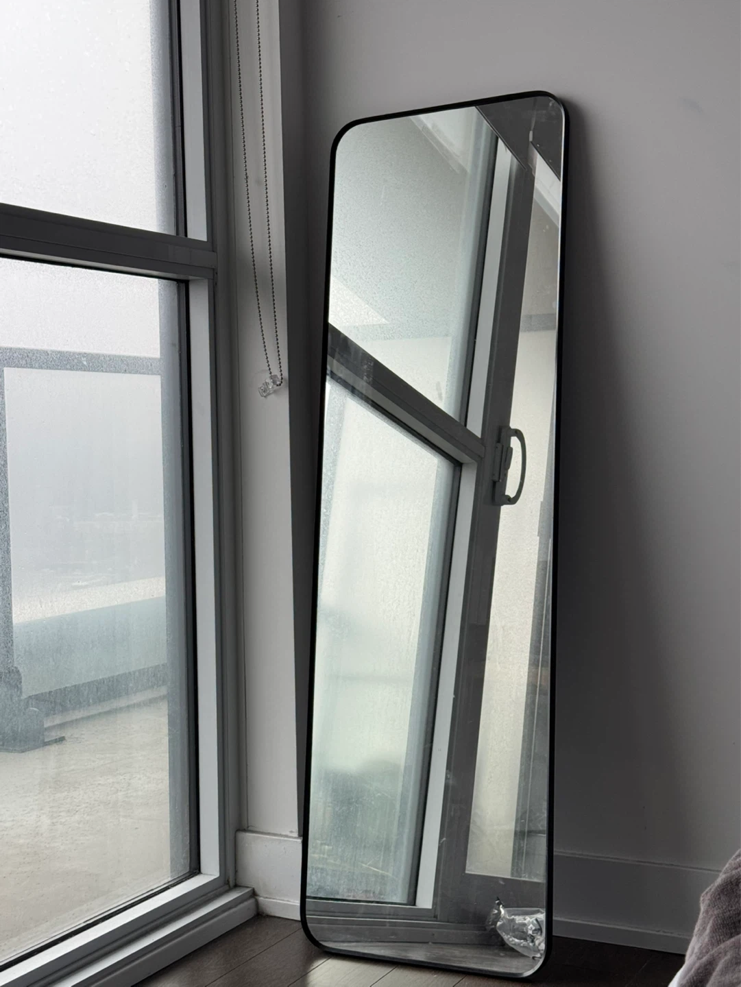 Full Length Mirror with Black Frame