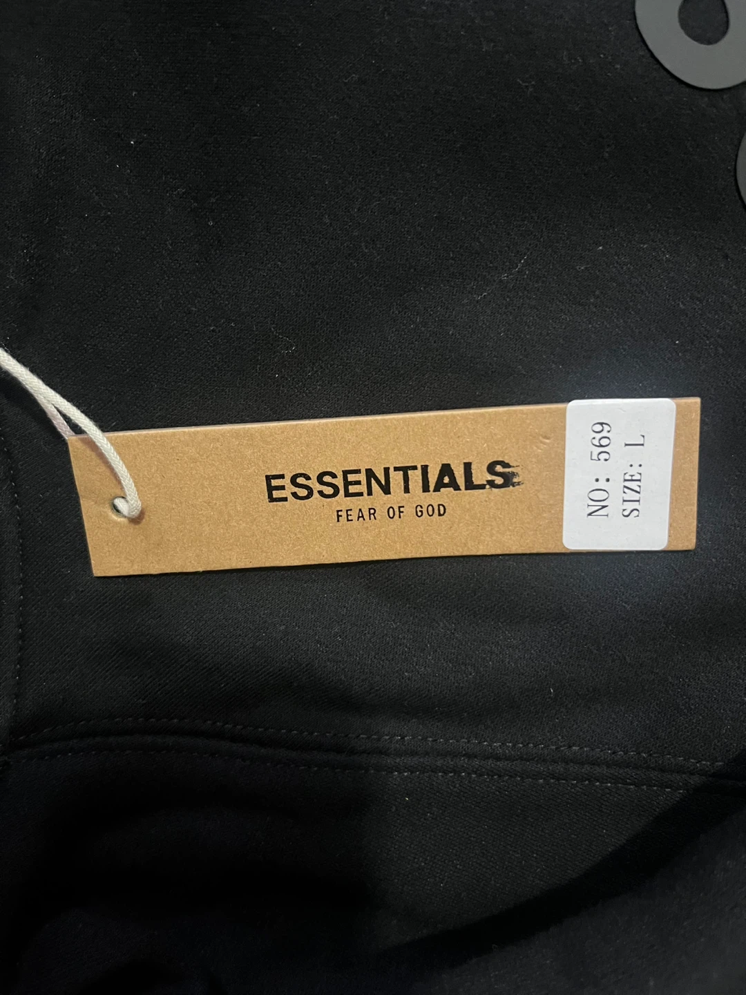 BRAND NEW Black Essentials Fear of God Hoodie - Size Large - photo 5