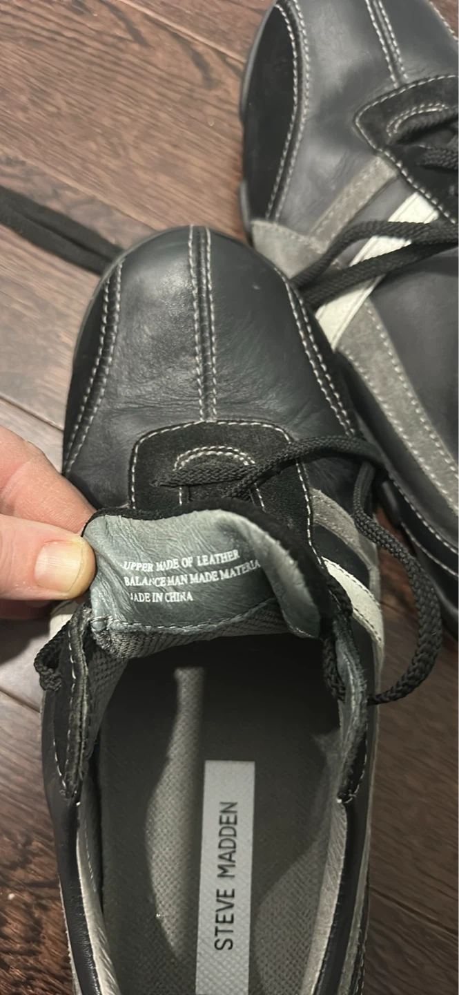Steve Madden Men's Black Leather Driving Shoes - photo 4