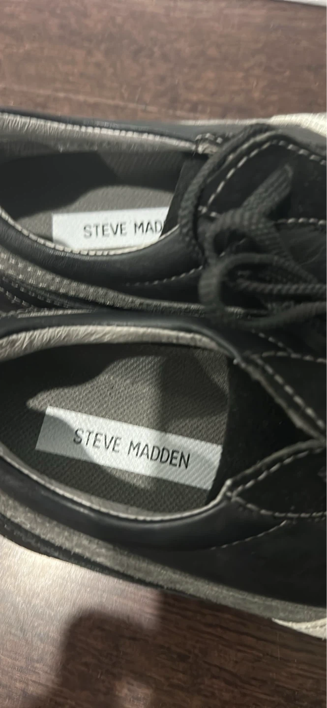 Steve Madden Men's Black Leather Driving Shoes - photo 2