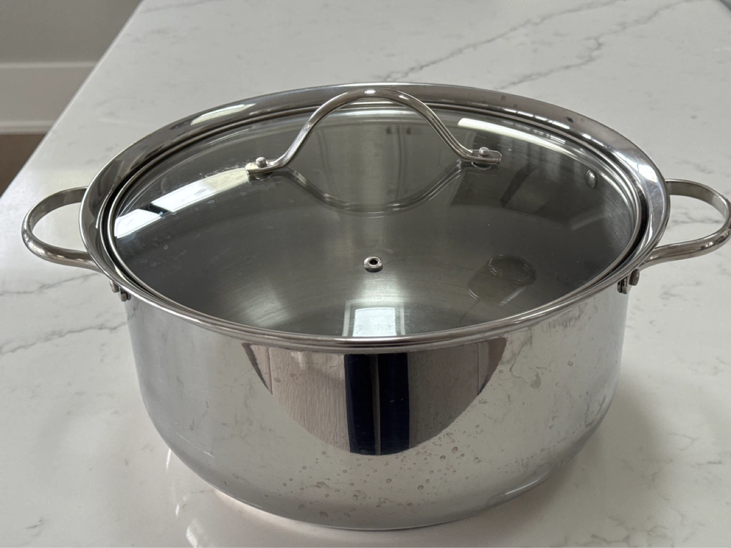 Stainless Steel Stock Pot with Glass Lid - 33 cm - photo 2
