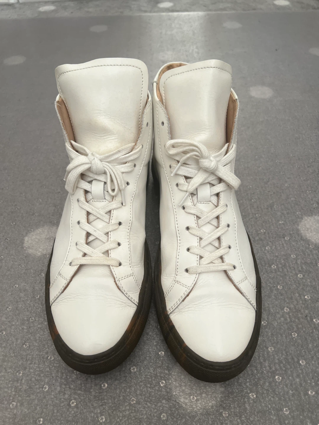 Common Projects White Leather High Top Sneakers