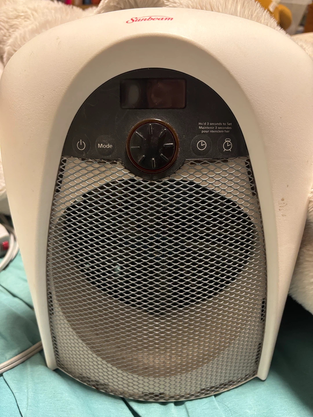 Sunbeam White Electric Fan Heater