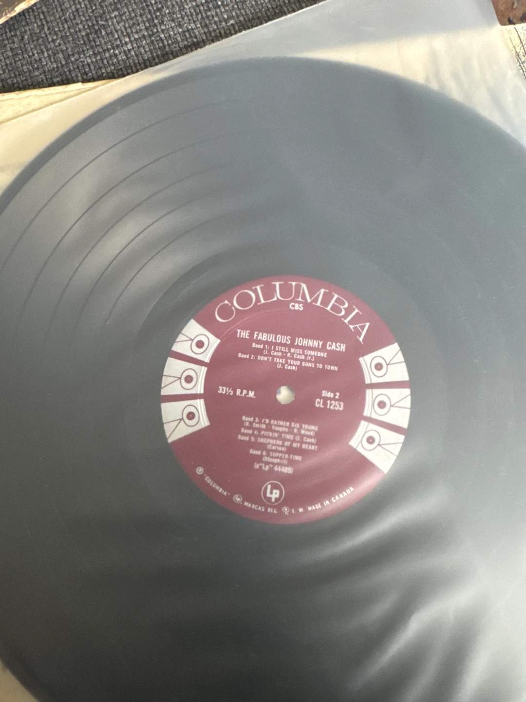 The Fabulous Johnny Cash Vinyl Record Columbia CL 1253