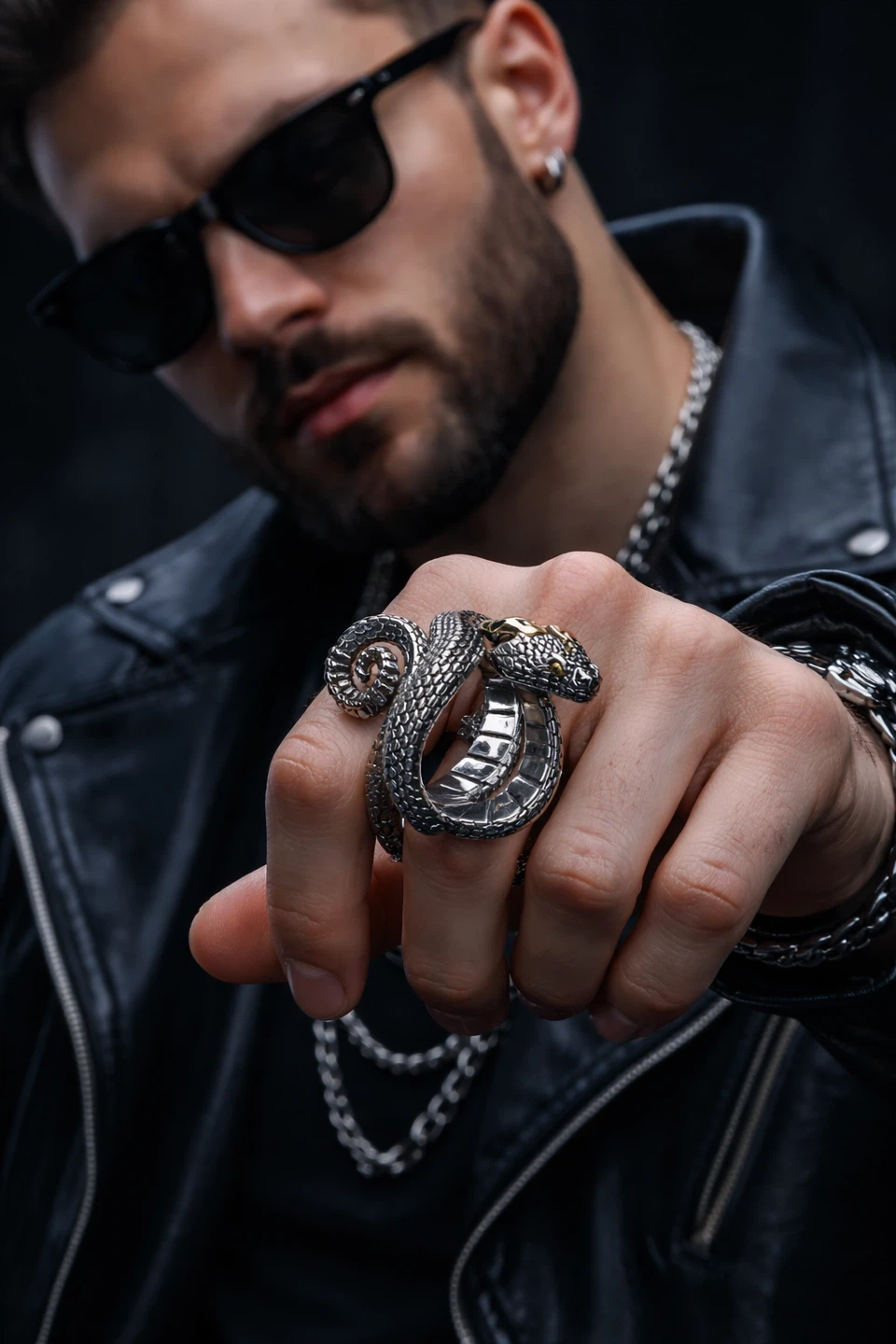 Unisex Python Ring