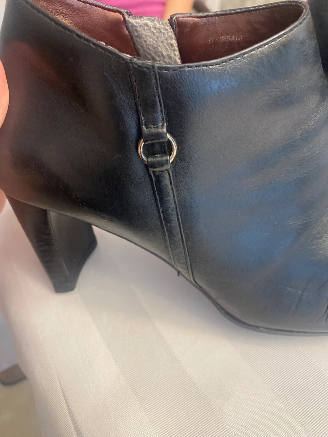 Black Leather Bandolino Ankle Boots - photo 4