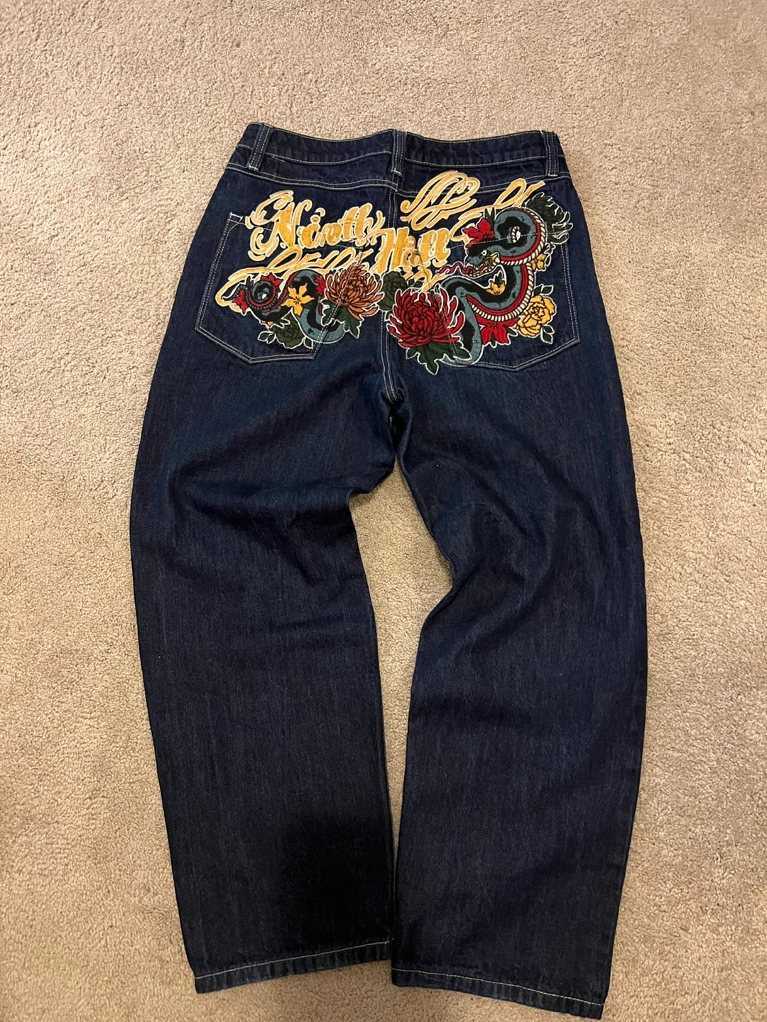 Ninth Ambush Hall Embroidered Baggy Jeans Size 32 - photo 2
