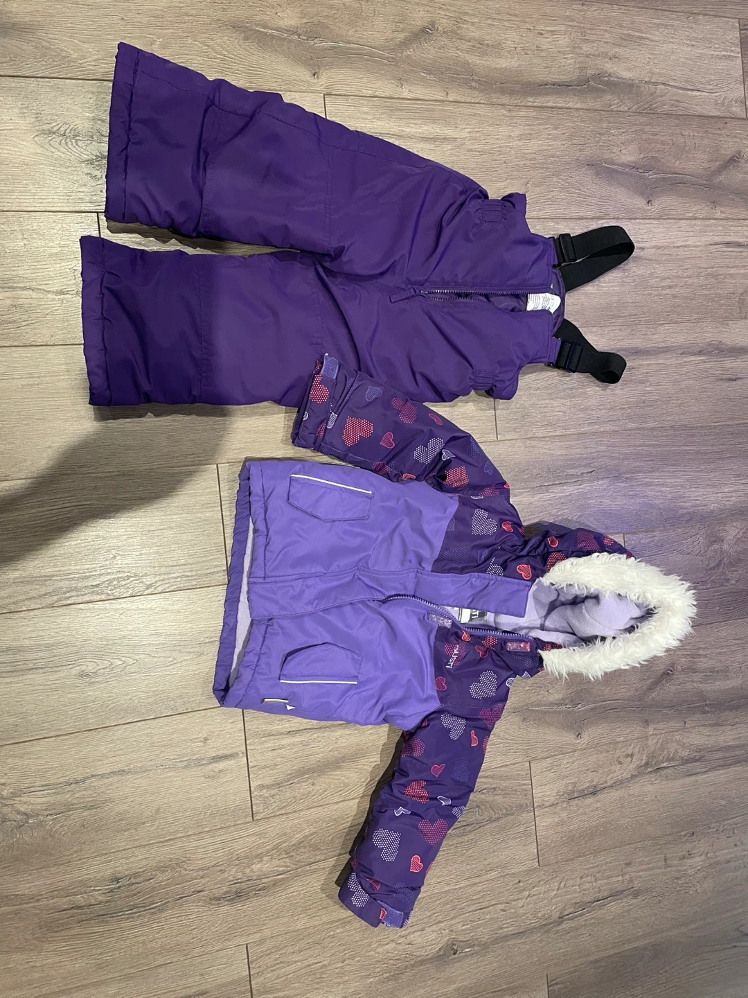 toddler girl 2t Kids Purple Jacket and Snow Pants Set
