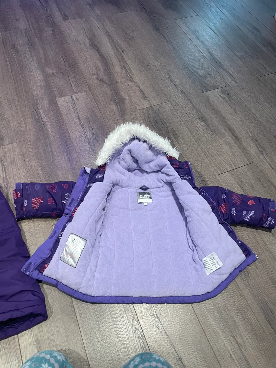 toddler girl 2t Kids Purple Jacket and Snow Pants Set - photo 5