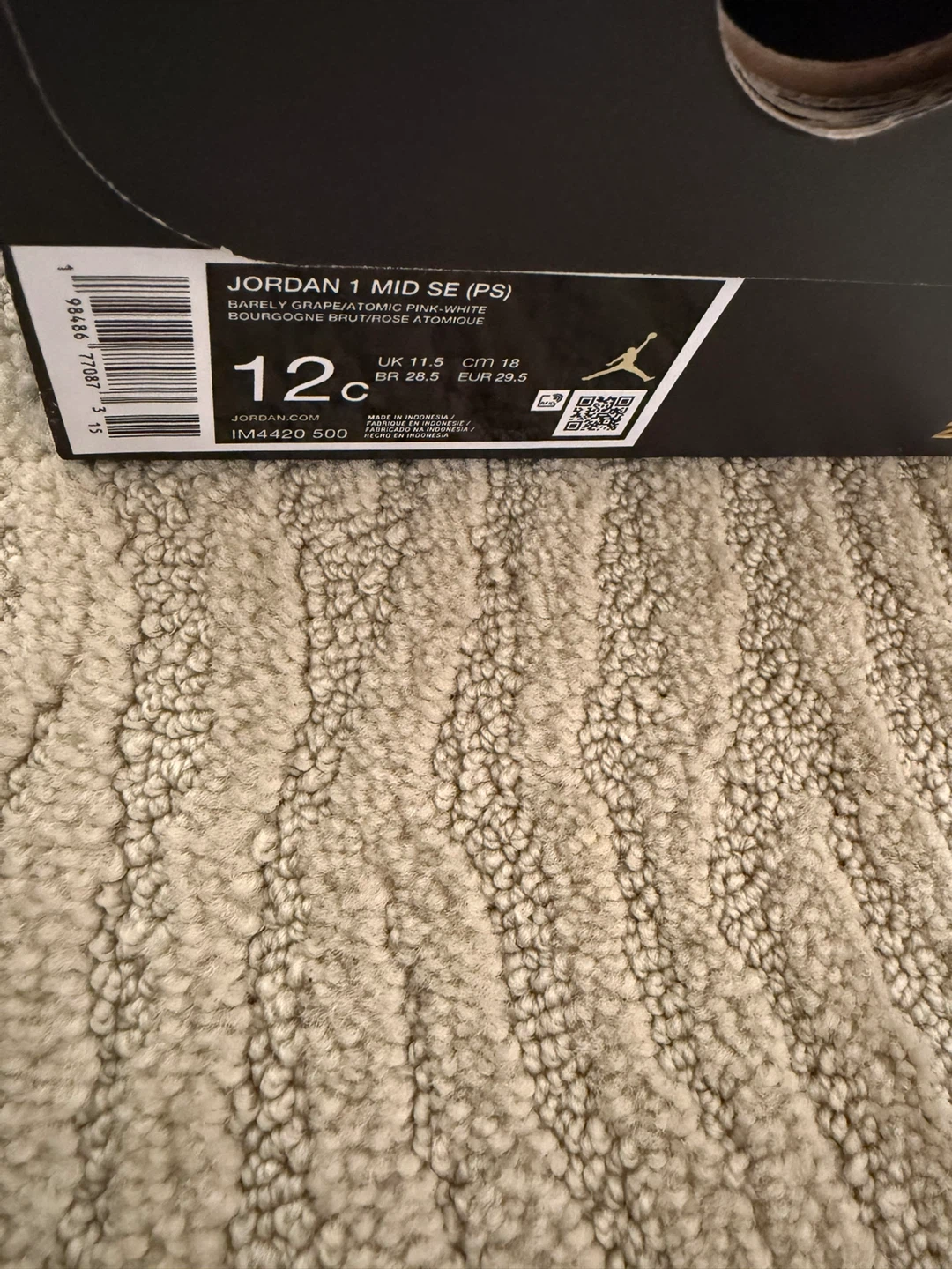 Jordan 1 Mid SE (PS) Shoes - Size 12C - photo 2