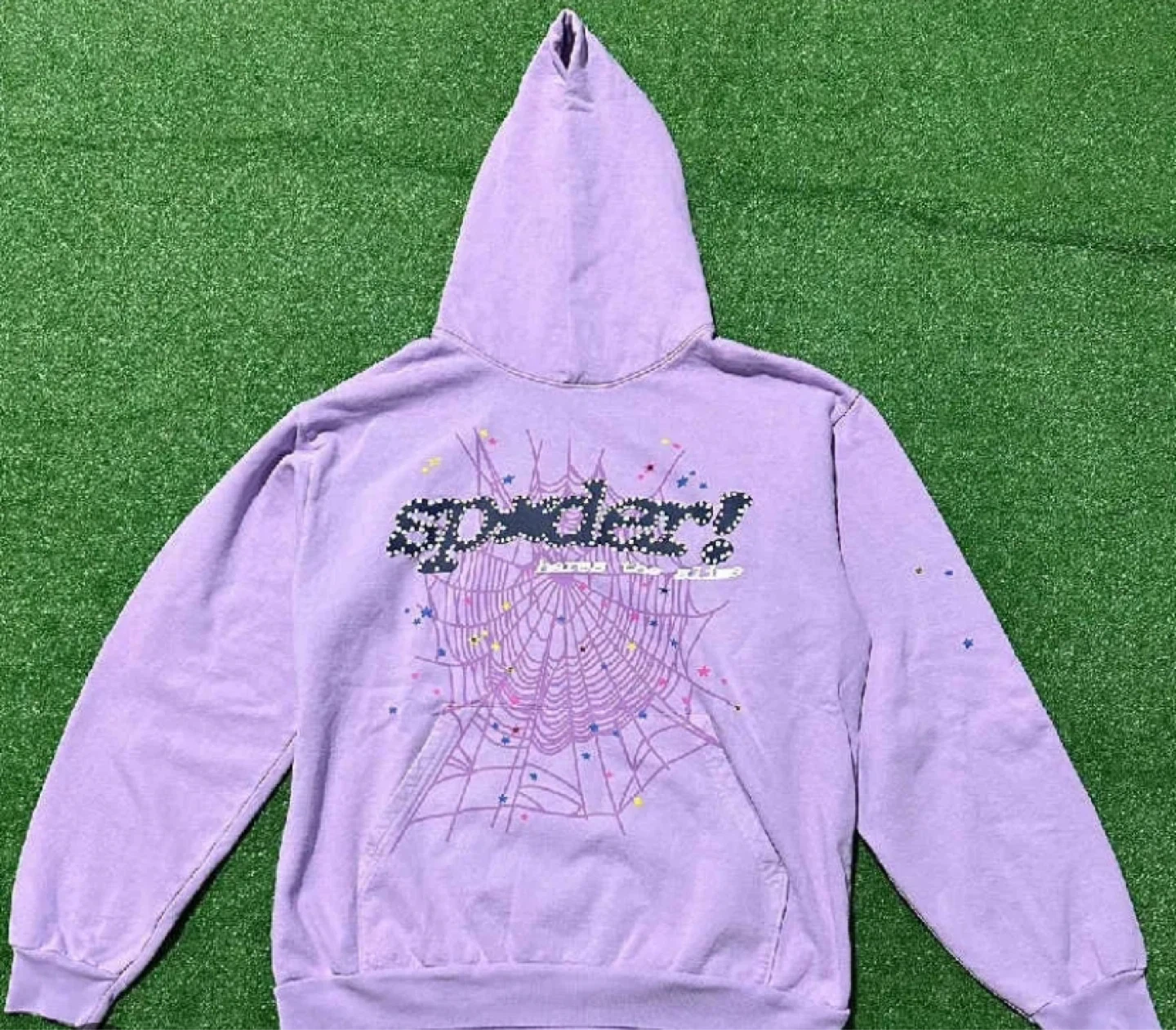 Purple Sp5der Web Hoodie – Graphic Print