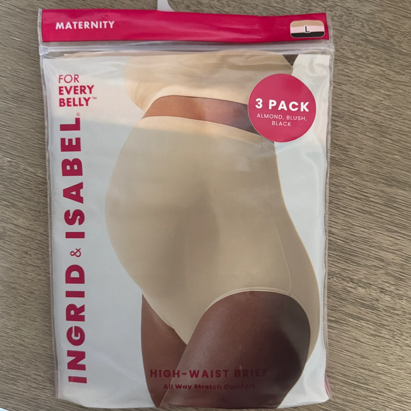 Ingrid & Isabel Maternity High-Waist Briefs - Size L (3 Pack) - photo 2