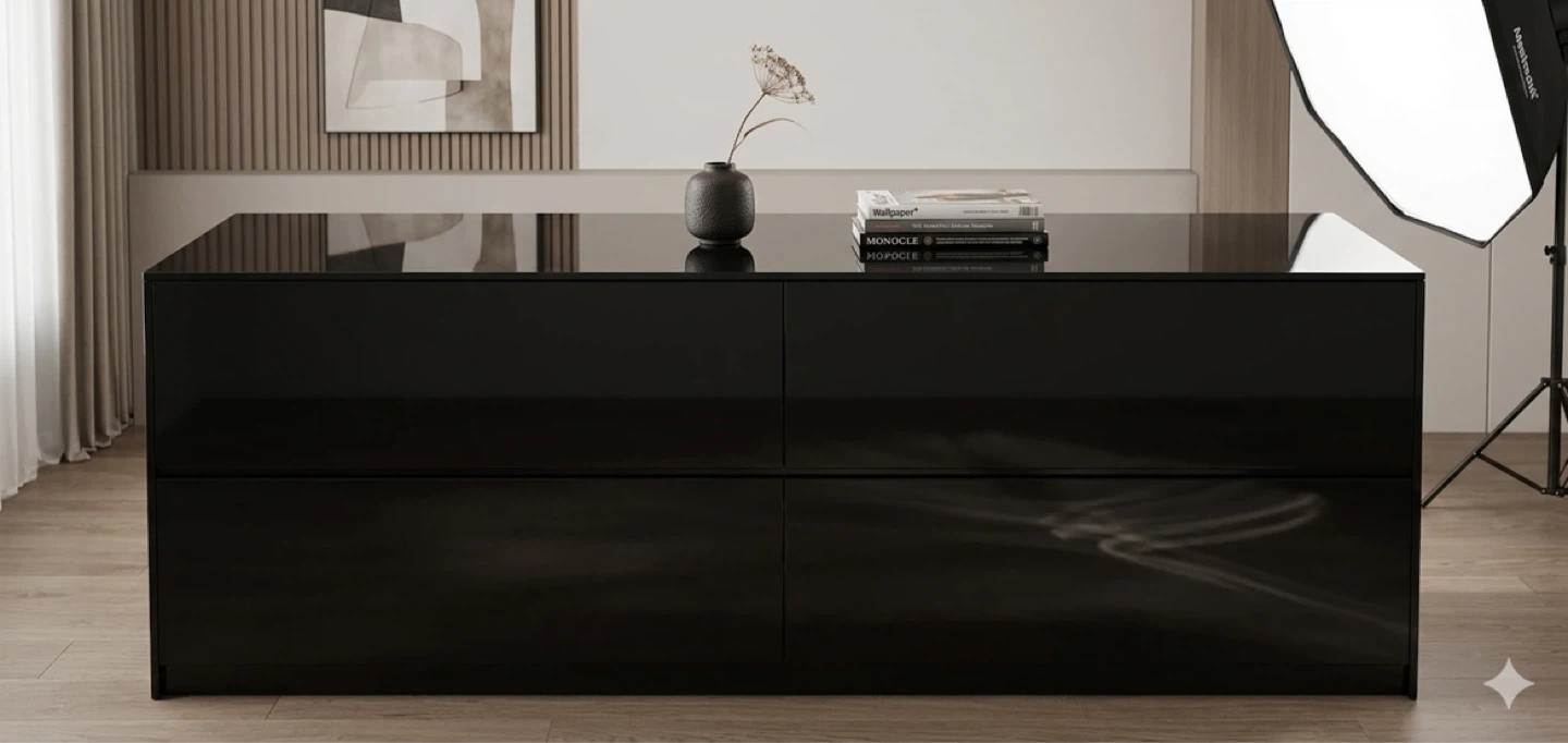 Black 6-Drawer Dresser