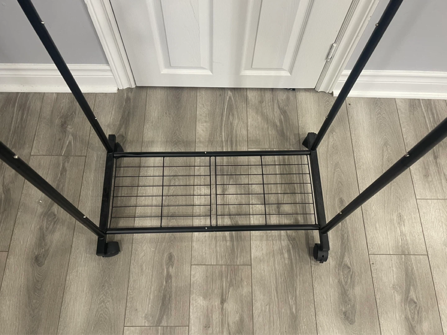 Black Metal Rolling Garment Rack - photo 3