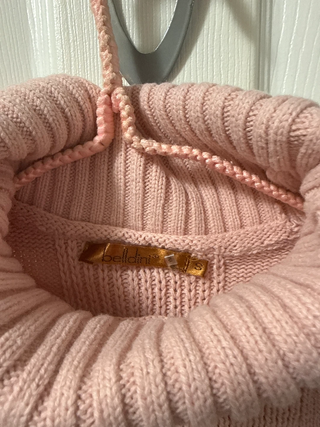 Belldini Pink Cable Knit Turtleneck Sweater - Size S - photo 2
