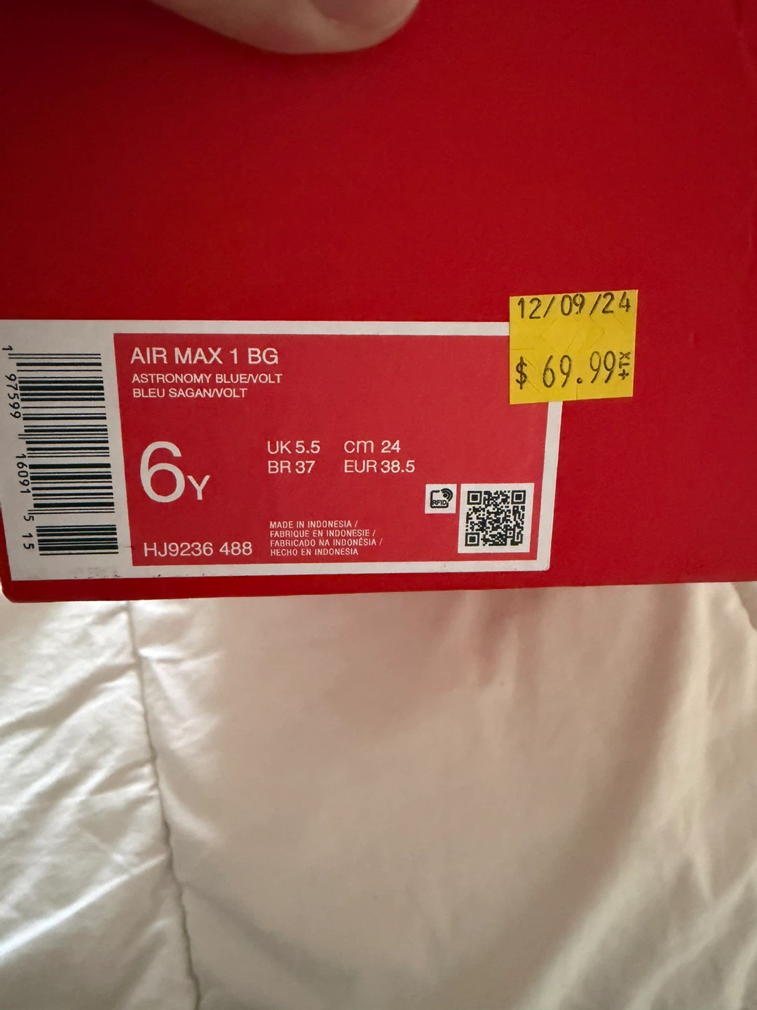 Nike Air Max 1 BG Shoes - Size 6Y - photo 3